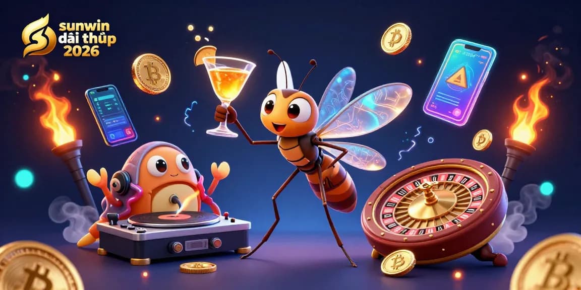 Experience the thrill at sunwin đổi thưởng 2026 with vibrant casino-themed 3D characters and elements!