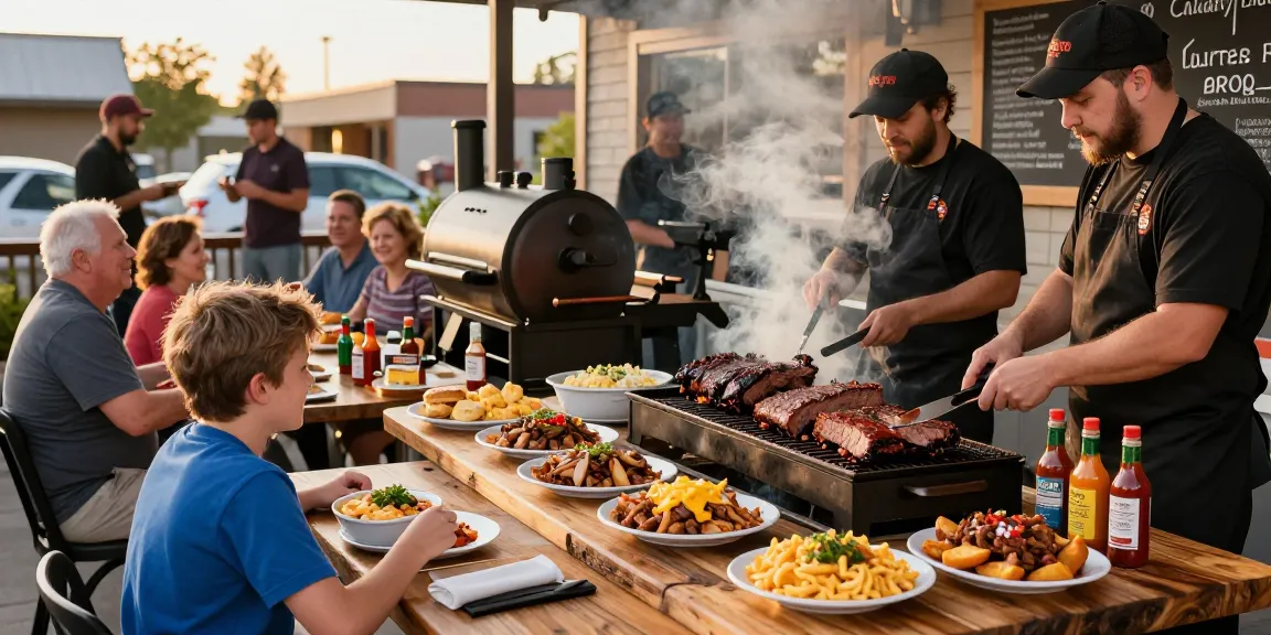 Experience the best restaurant Alberta offers with succulent BBQ meats and vibrant sides in a bustling Calgary scene.
