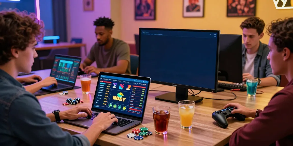 Engaging online gaming experience at https://nbet.group/ with friends enjoying sports betting and gaming.